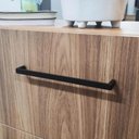 Ver imagem 3 de Puxador de Móvel Armário Preto Fosco 20cm Alça Torralba 1691 Oeiras de Sobrepor Fino