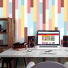 Papel de Parede Tábuas Coloridas - 0,58 x 2,50 metros - 2