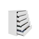 Ver imagem 5 de Cômoda 5 Gavetas 86cm Premium Branco/Neve