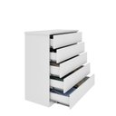 Ver imagem 5 de Cômoda 5 Gavetas 86cm Premium Branco/Neve