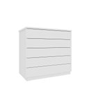 Ver imagem 3 de Cômoda 5 Gavetas 86cm Premium Branco/Neve