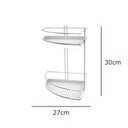 Ver imagem 2 de Porta Shampoo de Canto Duplo Aço com Fundo Plástico - Stolf Branco