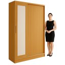 Ver imagem 7 de Guarda Roupa 2 Portas Correr Espelho 1,20m Roupeiro Solteiro