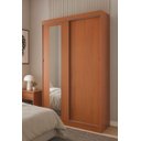 Ver imagem 2 de Guarda Roupa 2 Portas Correr Espelho 1,20m Roupeiro Solteiro