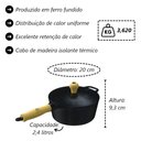 Ver imagem 3 de Kit 4 Caçarolas Cabo Madeira Tradição Ferro Fundido Libaneza