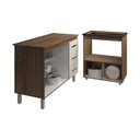 Ver imagem 5 de Balcão Armário Gabinete Bruna 118 Cm Off White com Tampo e Balcão Evelyn Cooktop 5 Bocas Off
