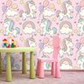 Papel de Parede Unicórnios Fofos - 0,58 x 2,50 metros - 2