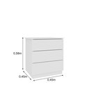 Ver imagem 3 de Mesa de Cabeceira 3 Gavetas 45cm Veronna Branco