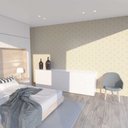 Ver imagem 2 de Papel de Parede Arabesco Amarelo Suave Gh Papel de Parede 3,3m