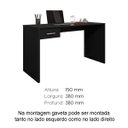Ver imagem 4 de Mesa para Computador com 1 Gaveta Gávea Preto