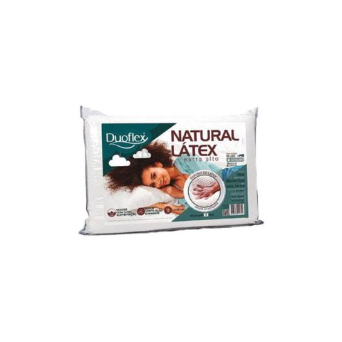 Travesseiro Látex Natural Alto LN1101 Lavável c/ Capa de Algodão 200 fios p/Fronha (50x70) -