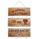 Ver imagem 1 de Placa Decorativa Cantinho Churrasco Mdf Com Corda 70x40 Cm
