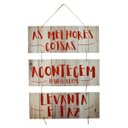 Ver imagem 1 de Placa Decorativa Frases Melhores Coisas Com Corda 70x40 Cm