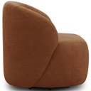 Ver mais imagens de Kit 02 Poltronas Giratórias Orgânica para Sala Living Heidy F04 Linho Tramado Terracota - Lyam