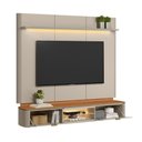 Ver imagem 4 de Painel Home com Nicho TV LED Off White Fosco Canela 166cm Ferrara
