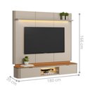 Ver imagem 3 de Painel Home com Nicho TV LED Off White Fosco Canela 166cm Ferrara