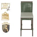 Ver imagem 4 de Mesa Bistrô com 4 Banquetas Roma Marrom Corda Náutica Estofado 3 Trama Original