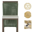 Ver imagem 3 de Mesa Bistrô com 4 Banquetas Roma Marrom Corda Náutica Estofado 3 Trama Original