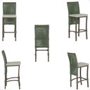 Ver imagem 5 de Mesa Bistrô com 4 Banquetas Roma Marrom Corda Náutica Estofado 3 Trama Original