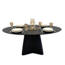 Ver imagem 2 de Mesa de Jantar Cone Lazo Oval 180x100 Cm Tampo Ébano Base Ébano
