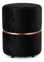 Ver imagem 2 de Kit de Puff Cinta no Meio Rose Gold, Cor Preto Veludo - Let Móveis