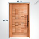Ver imagem 3 de Kit Porta Pivotante Maciça de Eucalipto 214x109x14cm PM96 Cruzeiro Portas