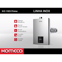 Ver imagem 5 de Aquecedor de Água a Gás Komeco Ko 16 Di Prime Inox Digital 16 Litros Bivolt Gás Gn