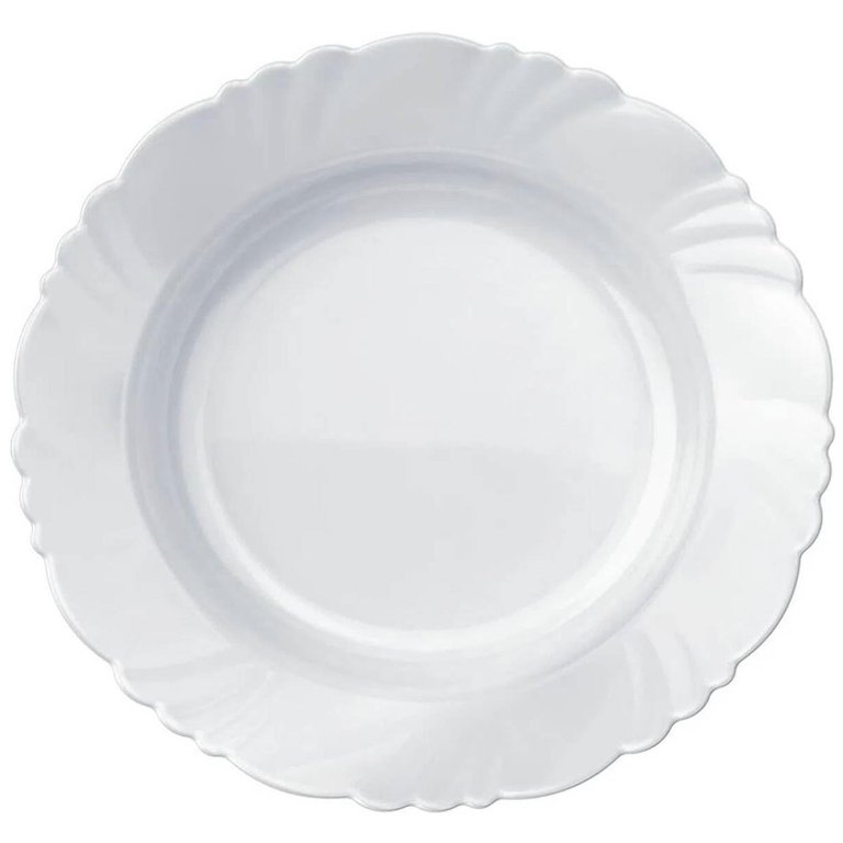 Jogo de Pratos Fundo Opaline Pétala 23,5 Cm 12 Peças - Nadir