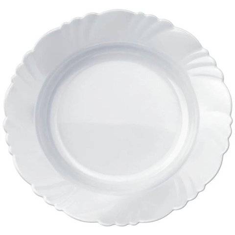 Jogo de Pratos Fundo Opaline Pétala 23,5 Cm 12 Peças - Nadir