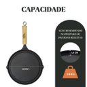 Ver imagem 4 de Bifeteira Lisa Redonda 26cm Cabo Madeira Panela Mineira