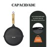 Bifeteira Lisa Redonda 26cm Cabo Madeira Panela Mineira - 4