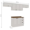 Ver imagem 2 de Cozinha Completa Americana 7 Portas 3 Gavetas MDF 280cm Branco Genialflex Móveis