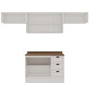 Ver imagem 4 de Cozinha Completa Americana 7 Portas 3 Gavetas MDF 280cm Branco Genialflex Móveis