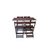 Conjunto Dobrável 120x70 com 4 Cadeiras - Imbuia - Btb Móveis - 2
