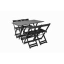 Ver imagem 1 de Conjunto Dobrável 120x70 Com 4 Cadeiras - Tabaco - BTB Móveis