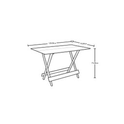Conjunto Dobrável 120x70 Com 4 Cadeiras - Tabaco - BTB Móveis - 7