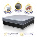 Ver imagem 4 de Conjunto Box Preto Argel Cinza Espuma D33 Queen 158x198x67 - King House