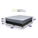 Ver imagem 3 de Conjunto Box Preto Argel Cinza Espuma D33 Queen 158x198x67 - King House