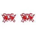 Ver imagem 1 de Kit 02 Conjuntos Dobrável 70x70 Com 4 Cadeiras - Vermelho - BTB Móveis