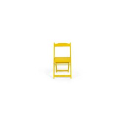 Kit 02 Conjuntos Dobrável 70x70 Com 4 Cadeiras - Amarelo - BTB Móveis - 5