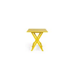Kit 02 Conjuntos Dobrável 70x70 Com 4 Cadeiras - Amarelo - BTB Móveis - 3
