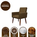 Ver imagem 4 de Kit 2 Poltronas e Puff Sala e Quarto Nina Suede Herrero Cor:marrom Claro