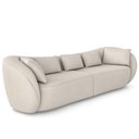 Ver imagem 1 de Sofá 3 Lugares para Sala Living Orgânico 212cm Eça P08 Veludo Bege - Lyam Decor
