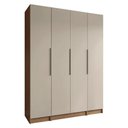 Ver imagem 7 de Guarda Roupa Modulado Neo 4 Portas de Bater MDP Rustic-Crema Madesa 160cm