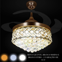 Ver imagem 6 de Ventilador de Teto e Lustre Luxuoso Led 6 Velocidades T1366