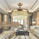 Ver imagem 7 de Ventilador de Teto e Lustre Luxuoso Led 6 Velocidades T1366