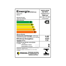 Ventilador de Teto e Lustre Luxuoso Led 6 Velocidades T1366 - 8