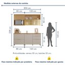 Ver imagem 3 de Cozinha Modulada 4 Peças Ripado 100% MDF Marquesa