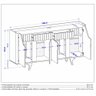 Aparador Buffet Danubio 4portas Off White Cinamomo Bechara - 5