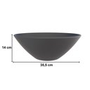 Ver imagem 3 de Cuba para Banheiro em Louça Cuia Preto Fosco - Cozimax